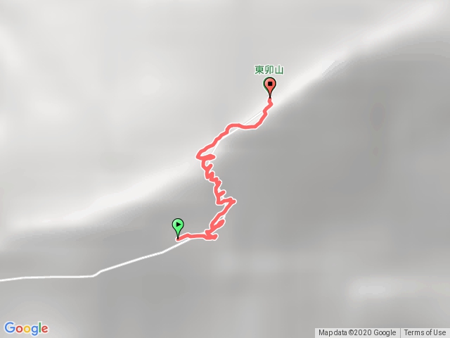 東卯山石瀑區至東卯山山頂