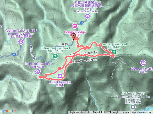 鹿林前山、鹿林山、麟趾山O繞縱走