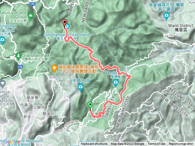 士林聖人橋土路連走擎天崗雙溪溝石門嶺冷水堀內雙溪古道