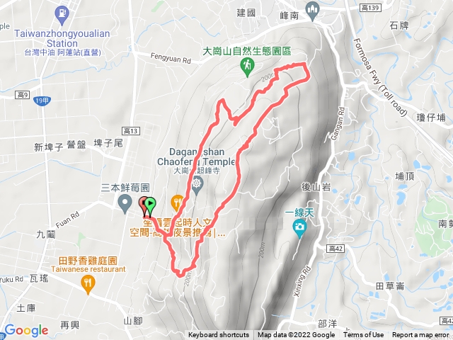 大崗山O型經盤龍峽谷