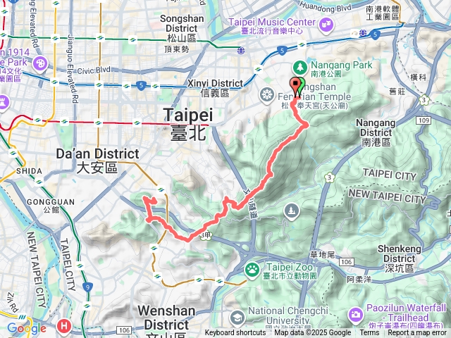 來回；北興宮至九五峰至糶米古道至富陽公園預覽圖