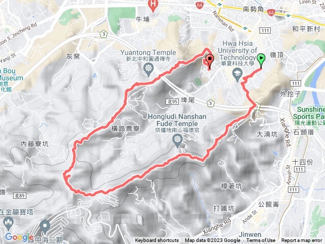 華夏～南勢角山～圓通步道O形縱走