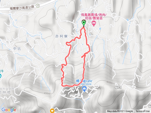 飛鳳園走中坑山〇形迴路