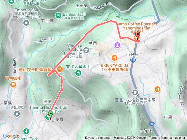 天母古道水管路預覽圖