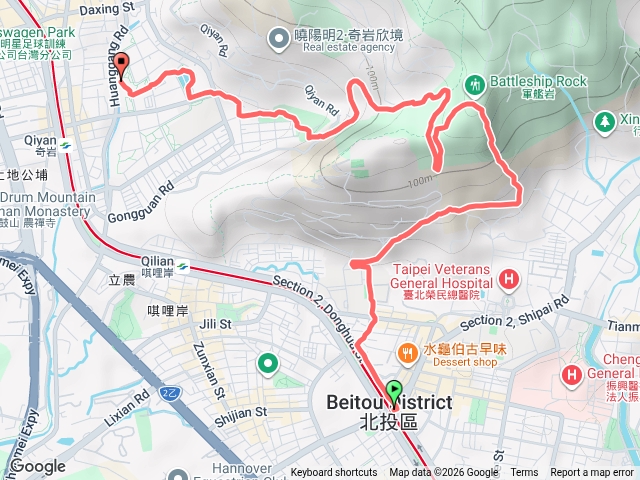 石牌捷運到軍艦岩到共月橋