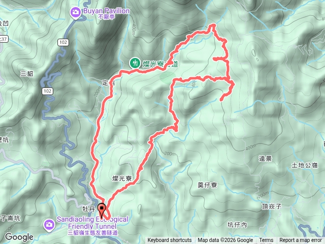 石笋古道，三分子古道，大東埔山，楊廷理，燦光寮古道預覽圖