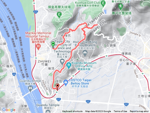 樹梅坑登山步道切忠義山/捷運關渡站