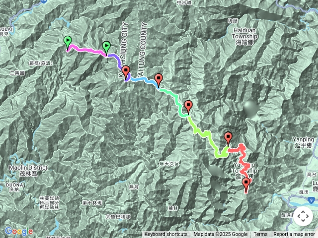 卑南東稜至相原溪營地直接切延平林道