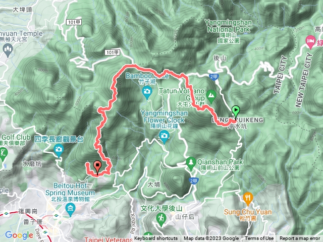 七星山+大屯山+小屯山+中正山（寶石地圖）