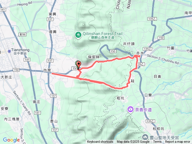 田中森林步道北段茶香步道赤水崎步道O型