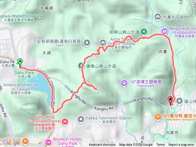 捷運大湖公園站-康樂山-明舉山-忠三街公車總站