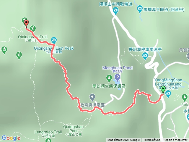 七星山 冷水坑停車場上主峰