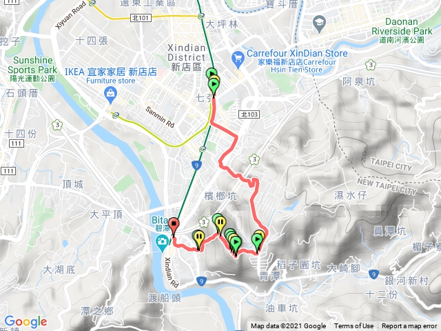 獅頭山（長春路—文中路（竹林禪寺））