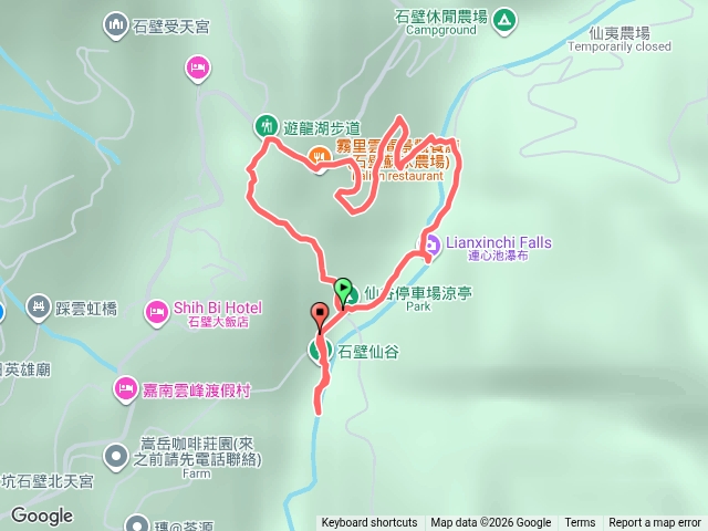 竹篙水溪步道連走遊龍湖步道、石壁仙谷預覽圖