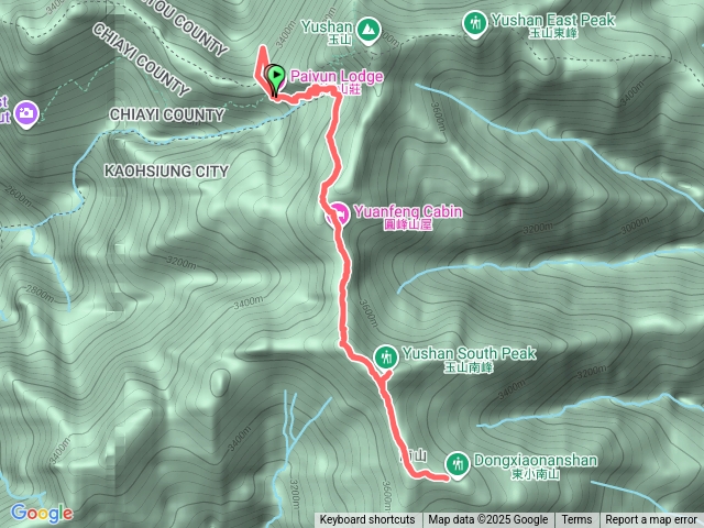 玉山後四峰-玉山南峰、東小南山