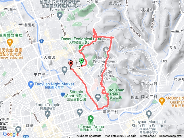 中福宮-虎頭山三角點-桃林鐵馬道