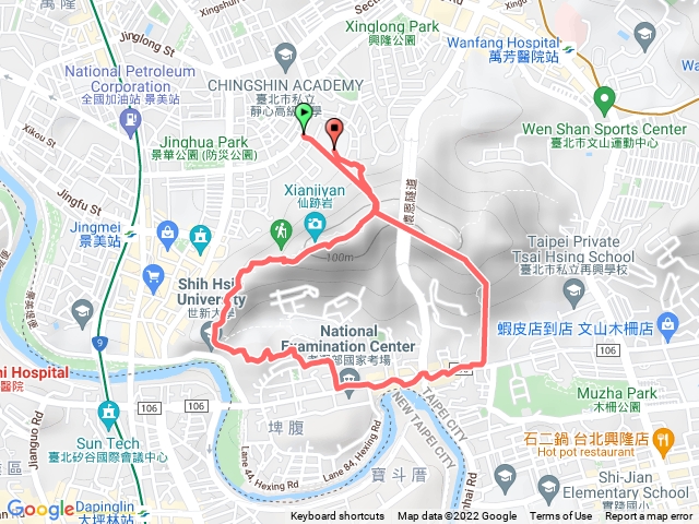 仙跡岩-景興國小-木柵路-仙跡岩