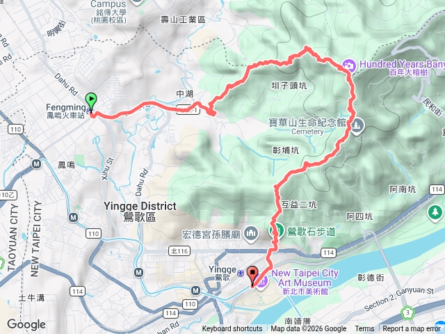 20260719 鳳鶯五峰健行(鳳鳴車站.東福宮.大湖步道.15號大榕樹.福源山.圳頭山.1號大榕樹.光明山稜線.鶯歌石.捷運鶯歌站)預覽圖