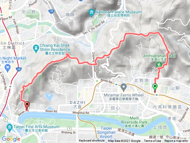 110.10.29 金面山經秘境至文間山及劍潭山