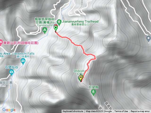 雲嘉南峰登山口南側上下