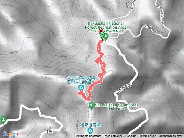 大雪山國家森林收費站-鳶嘴稍來山步道-稍來山