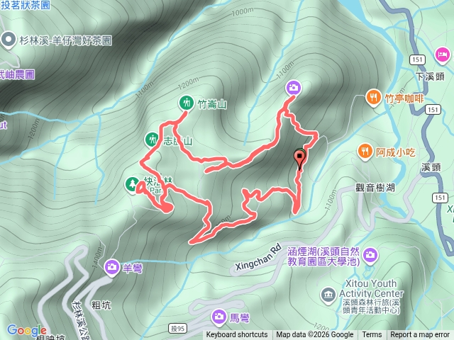 魯蛋溪頭山竹崙山志騰山活林0形走