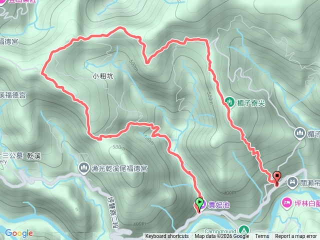 貴妃池、小粗坑古道、小粗坑山、楣子寮尖O行