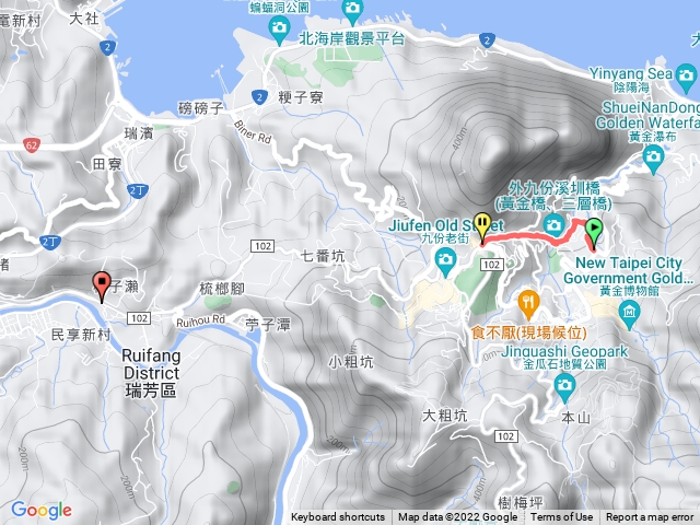 瓜山國小-一線天-水圳橋-九份