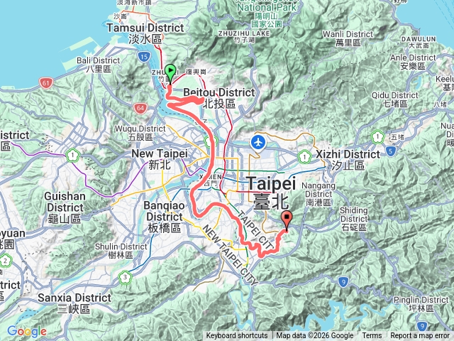 2026臺北大縱走臺北大縱走第八段：捷運動物園站至捷運關渡站[河濱自行車道]202602262001