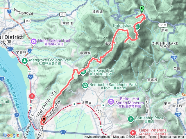 台北大縱走第二段+第一段（不上大屯西峰和南峰）