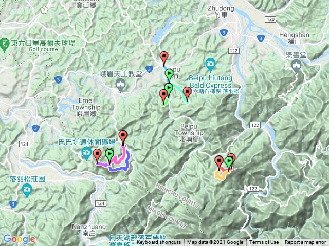 新竹獅頭山大分林山及五指山
