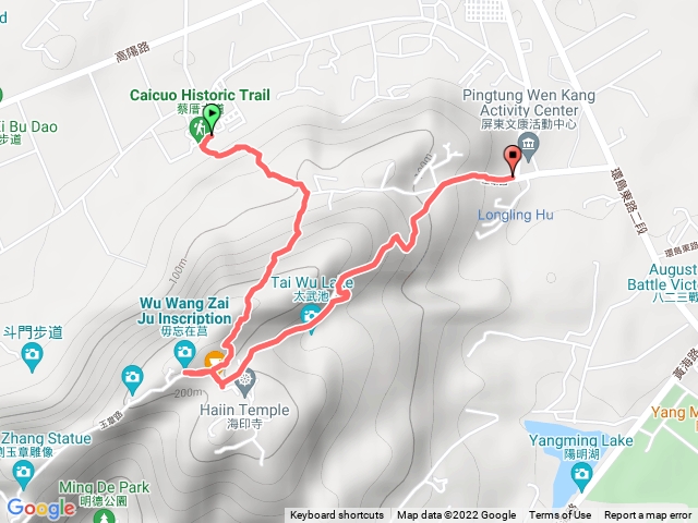 蔡厝古道攀爬路線 太武山 屏東文康中心