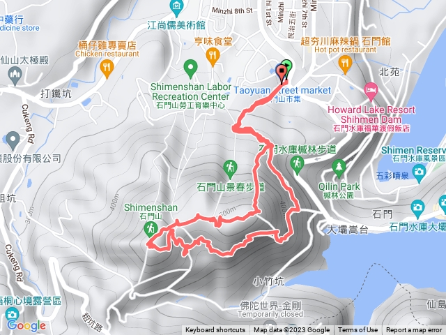 桃園龍潭石門山北端登山口