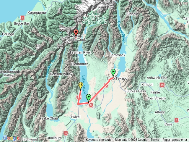紐西蘭民宿-普卡基湖-紐西蘭的庫克山（AorakiMountCook）擁有壯麗的冰川與山峰