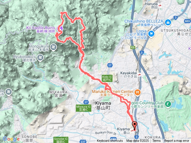 日本續100名城-基肄城跡（基山）