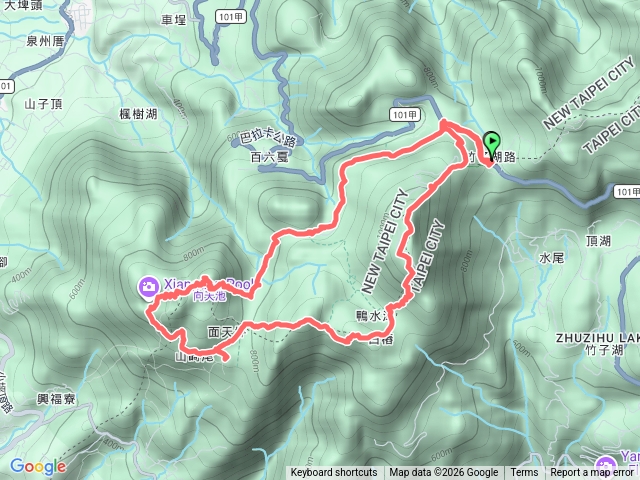 陽明山西段縱走缺清天宮面天山接二子坪O型
