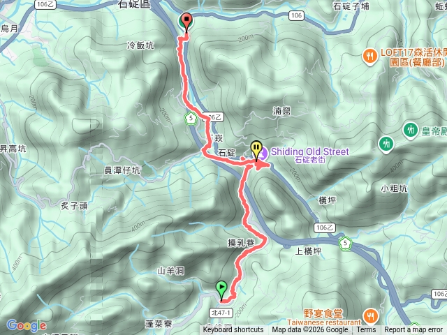 烏塗溪步道+石碇老街漫遊+外按古道預覽圖