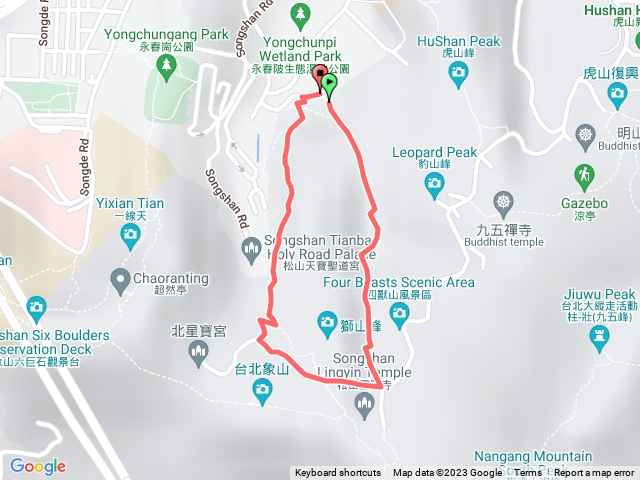 路線 | 豹山溪步道(O型: 豹山溪步道登山口)