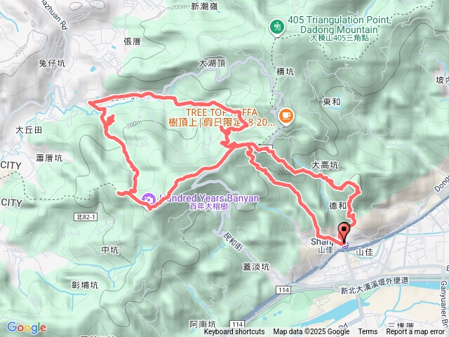山佳車站、牛埔山、大湖坑步道、詹公厝山、石雲橋山、福源山、圳頭山、望湖山、石灰坑山、山佳車站預覽圖