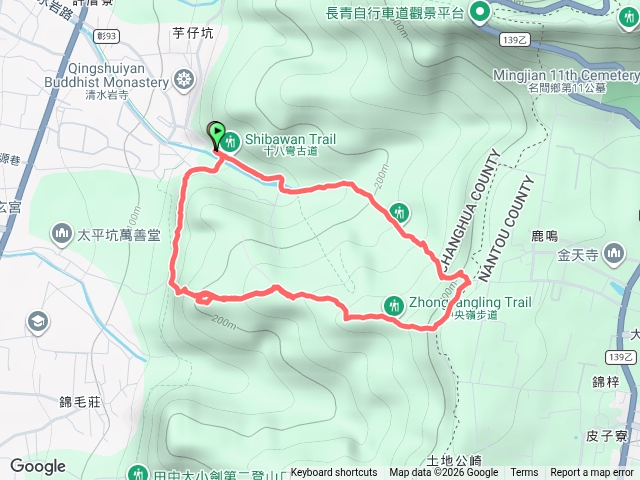 中央嶺步道18彎古道