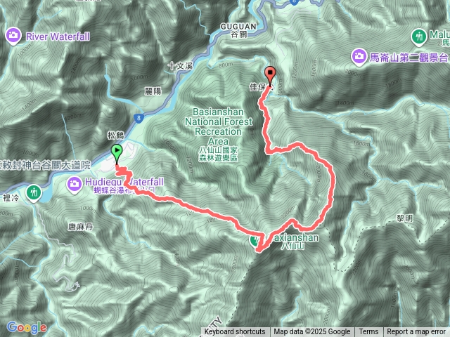 南松鶴上八仙 經東八仙到森林遊樂區