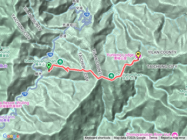 菜車-勝光口-南湖登山口-多加屯山-雲陵山屋🍒