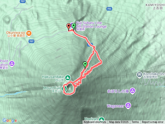 2025-07-28-29 富士山兩天一夜（吉田線，上下山分流）