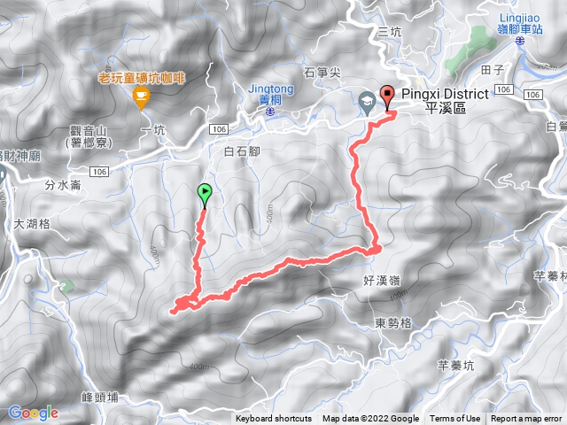 菁桐入登，平溪出