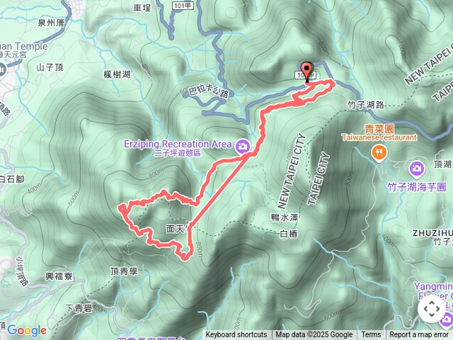 二子坪到面天山、向天山、向天池預覽圖