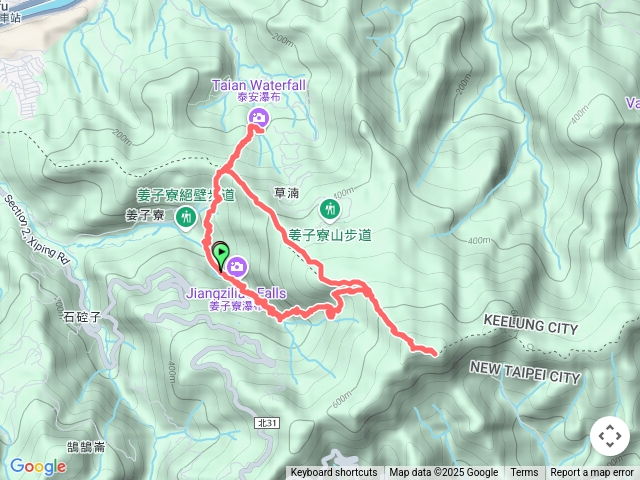 姜子寮絕壁步道-小學池-姜子寮山-旗尾崙-泰安瀑布O型