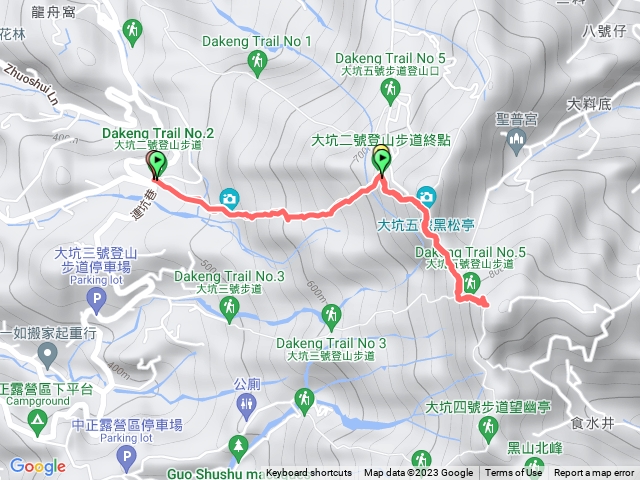 大坑二號上五號頭科來回