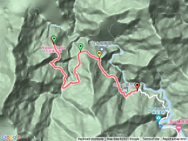 瓦拉米步道山屋來回