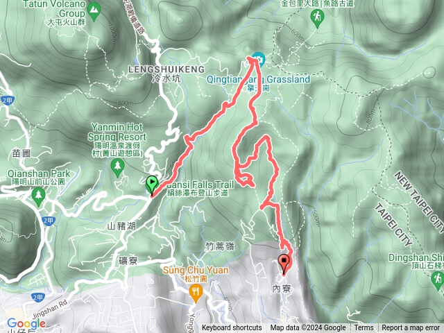 絹絲瀑布+擎天岡環形步道+3號碉堡+竹篙山4號碉堡+竹篙嶺古道+竹篙坪+松石草原+番婆草原+竹篙山南峰+內寮古道、水線+內寮（小19）預覽圖