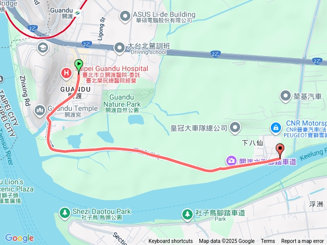 【任務一】2025臺北大縱走臺北大縱走第八段：捷運動物園站至捷運關渡站[河濱自行車道]202508171511